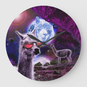 Llama Måne Stor Klocka