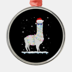 Llama Mask 2020-Julafton familjen Pajama Julgransprydnad Metall