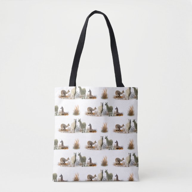 Llama Meadow All Over Print Väska (välj färg) (Framsida)