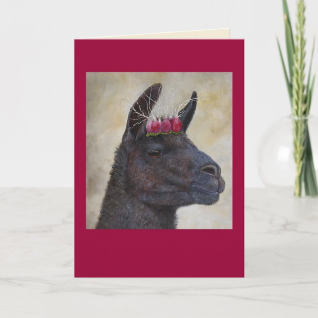 Llama med det radiska krona kort (Framsida)