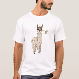 Llama med Flower-Bita T Shirt