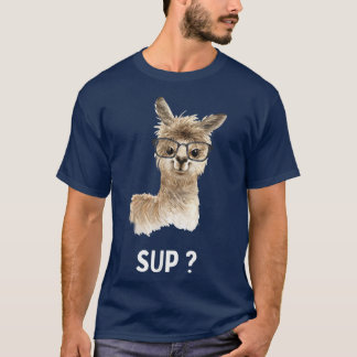 Llama med glasögon Lustigt som säger Alpaca T Shirt