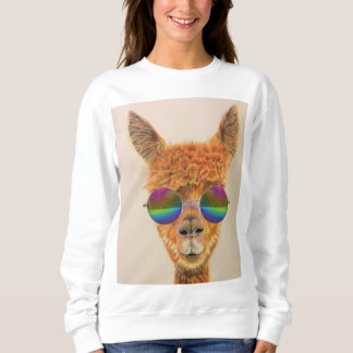 LLAMA MED RAINBOW SUNGLAS T-SHIRTS TEES