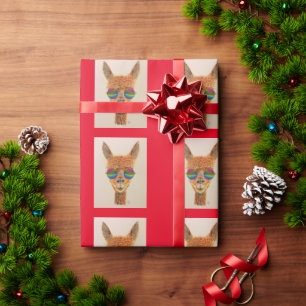 LLAMA MED RAINBOW SUNGLASSES BIRTHDAY PRESENTPAPPER