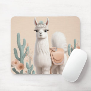 Llama med Saddle i öknen Musmatta