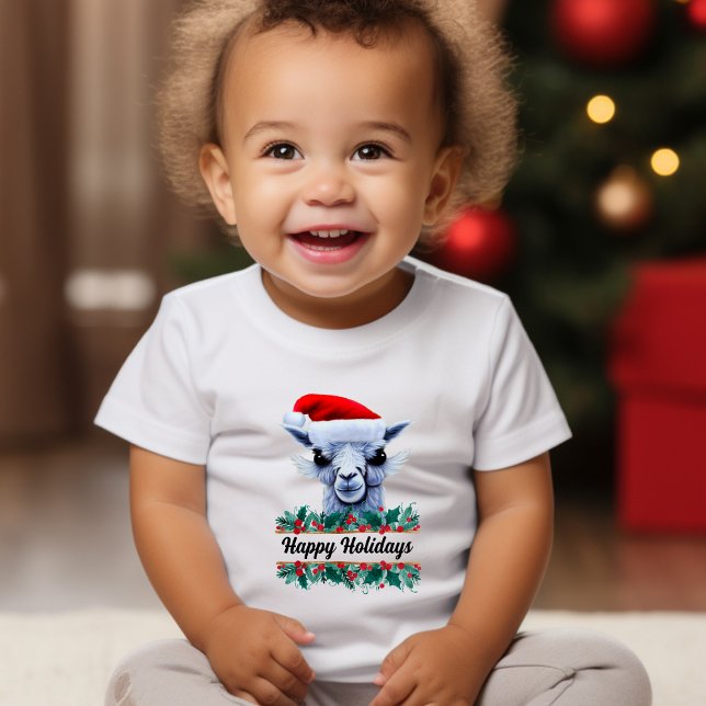 Llama med Santa Hat T Shirt (Skapare uppladdad)