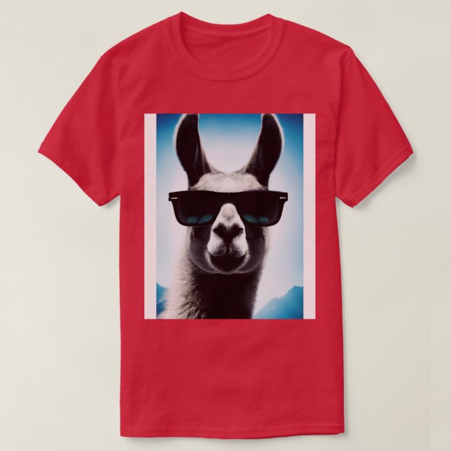 Llama med solglasögon 1 t shirt (Design framsida)