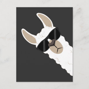 Llama med solglasögon coola alpaca vykort