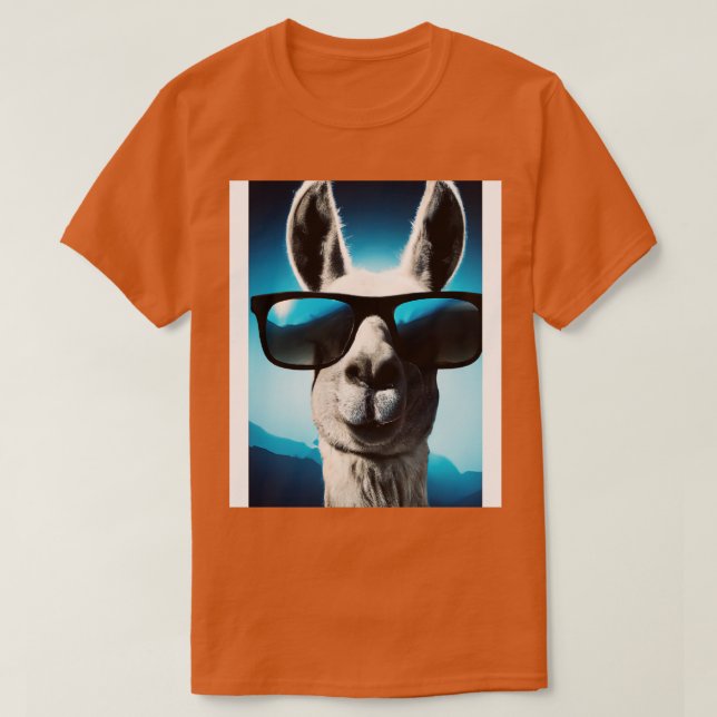 Llama med solglasögon t shirt (Design framsida)