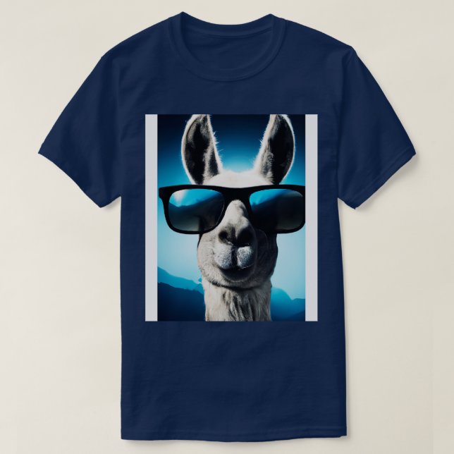 Llama med solglasögon t shirt (Design framsida)