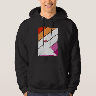 Llama med stolthet Lesbisk flagga Lgbtq stolt alli Hoodie
