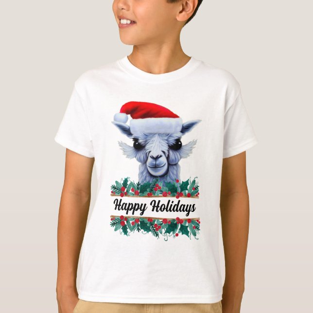Llama med tomt med text t shirt (Framsida)