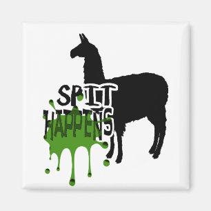 Llama Meme Spit Happens Magnet