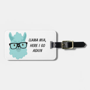 Llama Mia Teal Bagagebricka