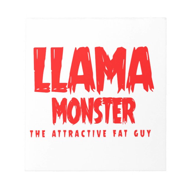 Llama Monster Red Logotyp Anteckningsblock (Framsida)