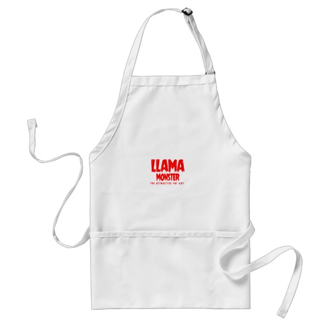 Llama Monster Red Logotyp Förkläde (Framsidan)