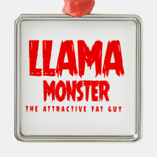 Llama Monster Red Logotyp Julgransprydnad Metall