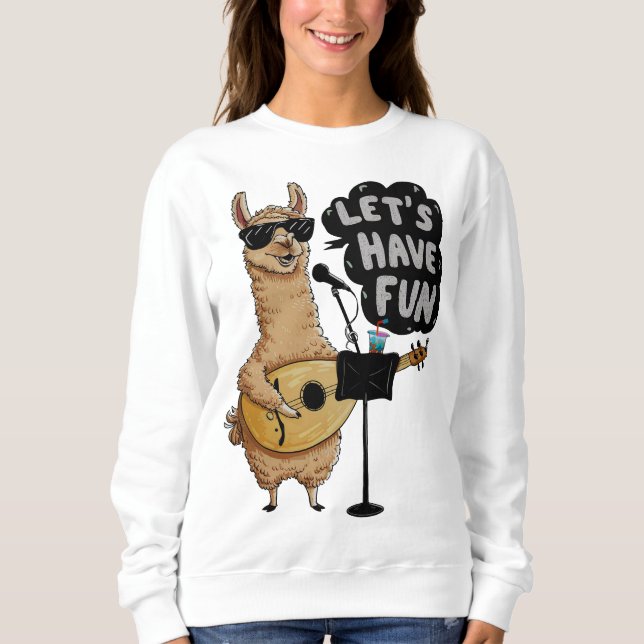 Llama Music Party T Shirt (Framsida)
