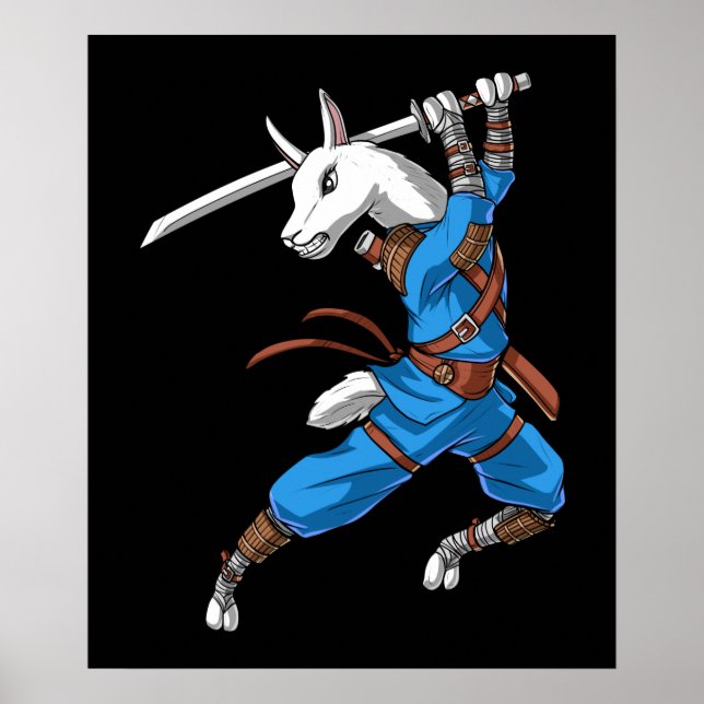 Llama Ninja Samurai Poster (Framsidan)