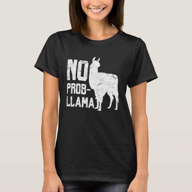 Llama no Prob Llama Alpaca Animal Tee (Framsida)