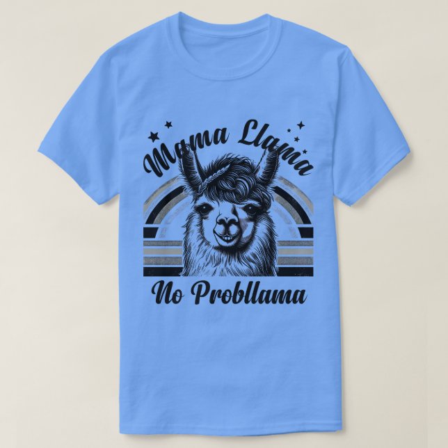 Llama No Probllama Funny Cute Design T Shirt (Design framsida)