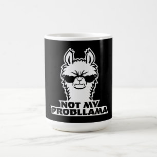 Llama Not My Probllama Solglasögon Cool Arg Stämni Magisk Mugg