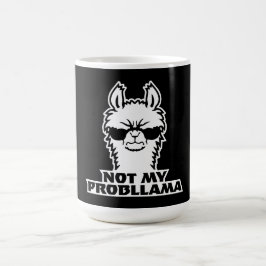 Llama Not My Probllama Sunglasses Cool Angry Mood Magisk Mugg