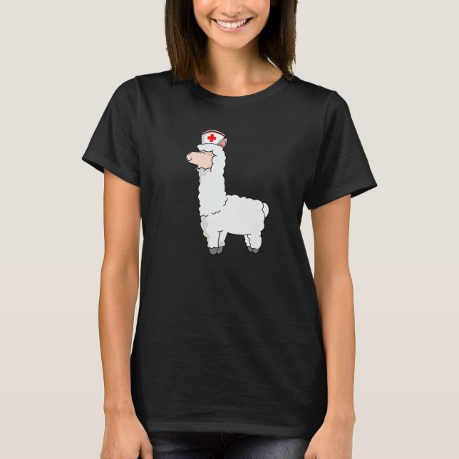 Llama Nurse-uppskattningen Internationell Nurse Da T Shirt (Framsida)