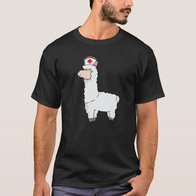 Llama Nurse-uppskattningen Internationell Nurse Da T Shirt (Framsida)