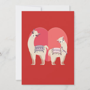 Llama och Alpaca med kärlek Julkort