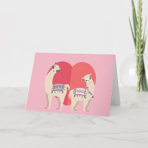 Llama och Alpaca med kärlek Kort