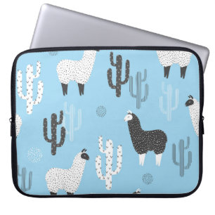 Llama och cactus, söt mönster. laptop fodral