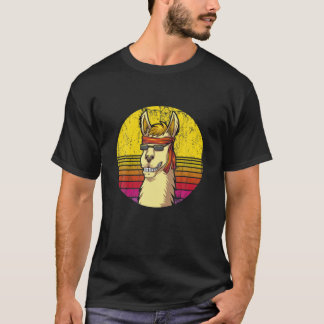 Llama och Retro Sunrise T Shirt