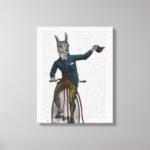 Llama på Bike Canvastryck