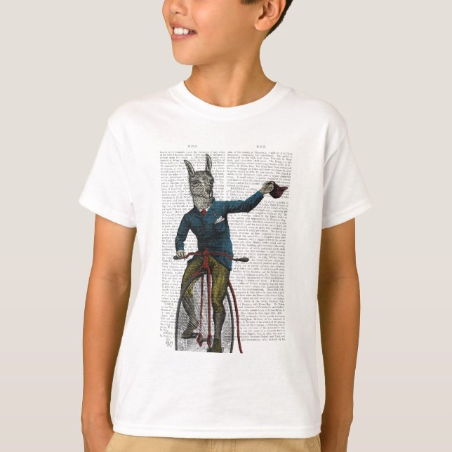 Llama på Bike T Shirt (Framsida)