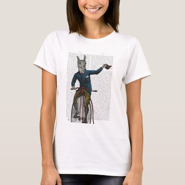 Llama på Bike T Shirt (Framsida)