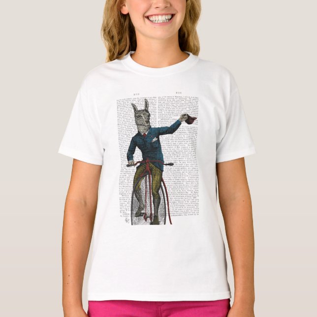 Llama på Bike T Shirt (Framsida)