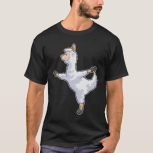Llama på Yoga Fitness T Shirt