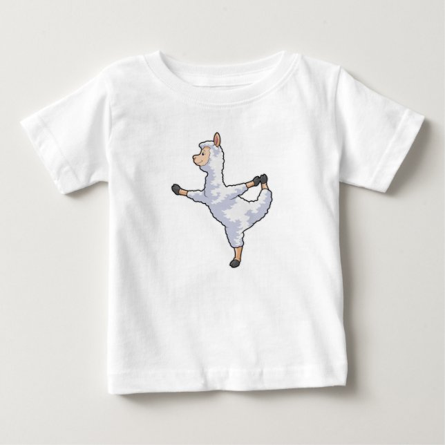 Llama på Yoga Fitness T Shirt (Framsida)