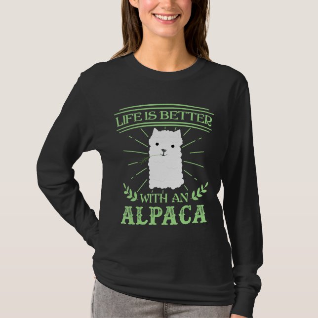 Llama Paca Fläkt T Shirt (Framsida)