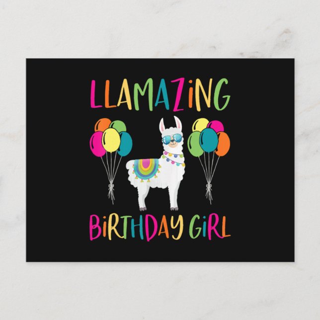 Llama Party Alpaca Vykort (Framsida)
