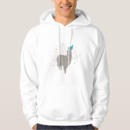 Llama Partying - Djur med Party Hoodie