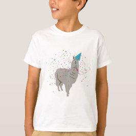 Llama Partying - Djur med Party T Shirt