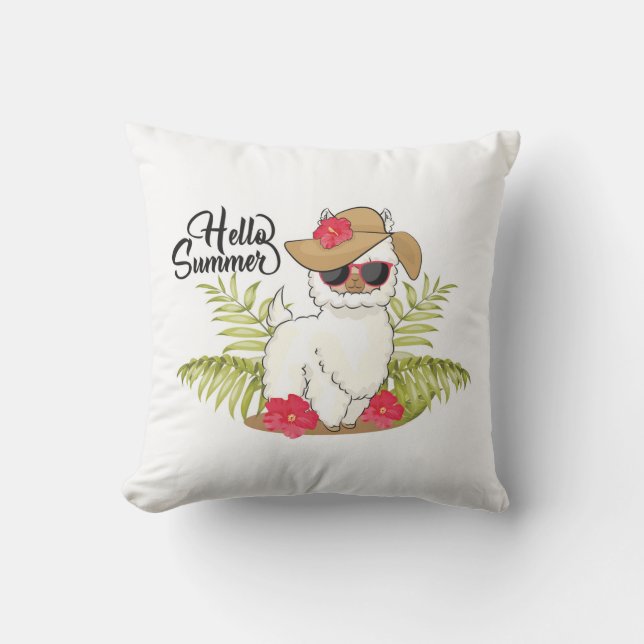 Llama Pillow för utomhusbruk Kudde (Framsida)