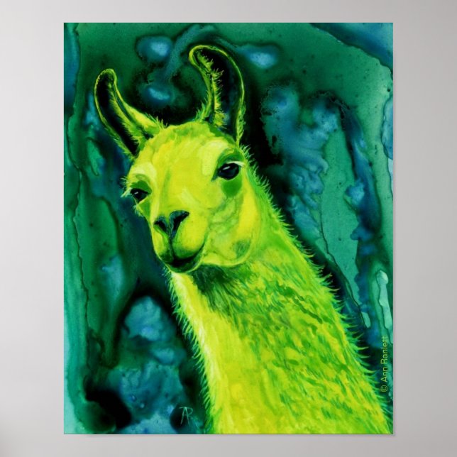 Llama Poster/skriver ut - "Llemon-Llime Llama" Poster (Framsidan)