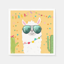 Llama Rama Papper Napkins Fiesta Party Alpaca Pappersservett