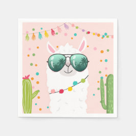 Llama Rama Papper Napkins Fiesta Party Alpaca Pappersservett