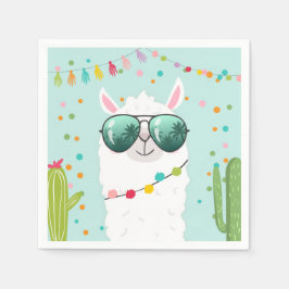 Llama Rama Papper Napkins Fiesta Party Alpaca Pappersservett