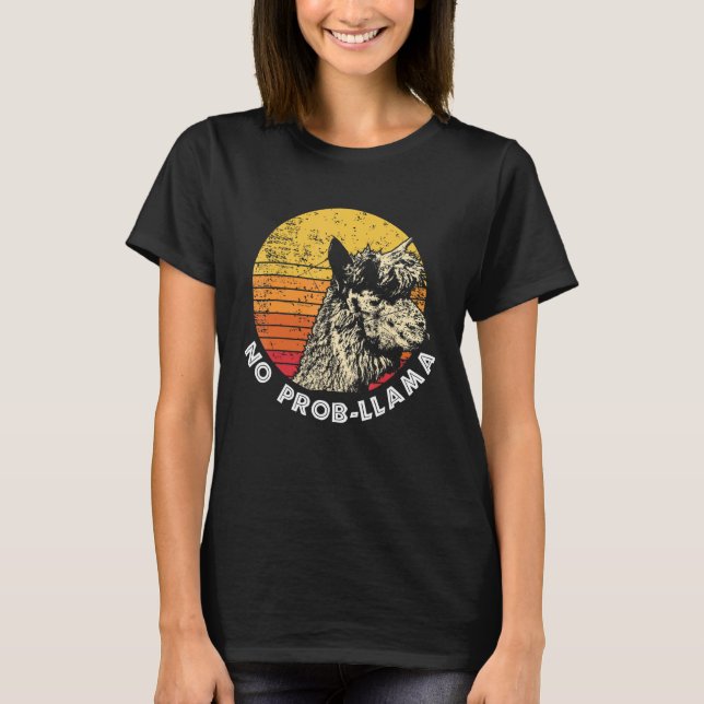 Llama Retro Inget Prob Llama Tröja (Framsida)