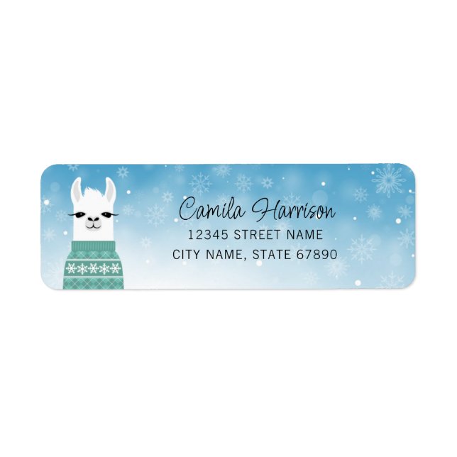 Llama Returetiketter Returadress Etikett (Framsidan)